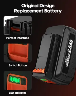 Акумулятор для Black&Decker 36V/40V (LBXR36), 2500mAh Li-ion, Заміна оригіналу