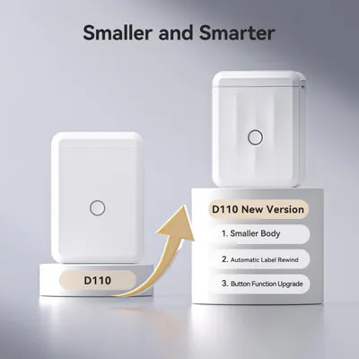 Портативний Bluetooth принтер етикеток NIIMBOT D110 (Нова версія), Термопринтер наклейок