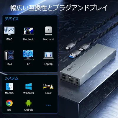 Кишеня для M.2 NVMe SSD SAN ZANG MASTER 40Gbps USB4 Thunderbolt алюмінієвий корпус сірий