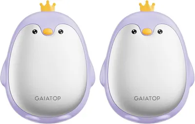 Грілки для рук Gaiatop, 2 шт, пінгвін, 3 режими, акумуляторні, power bank.